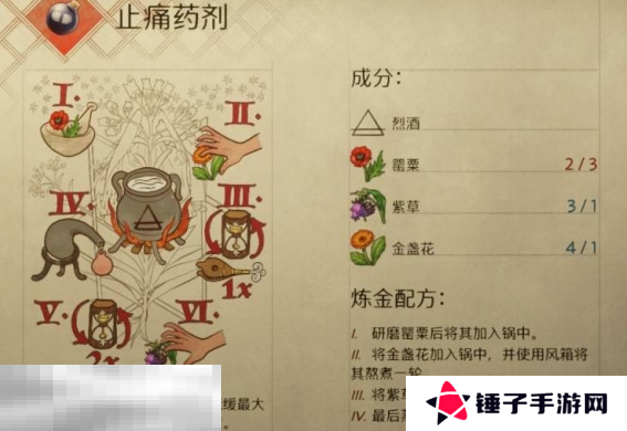 天国拯救2止痛药剂怎么做 止痛药剂制作及配方攻略