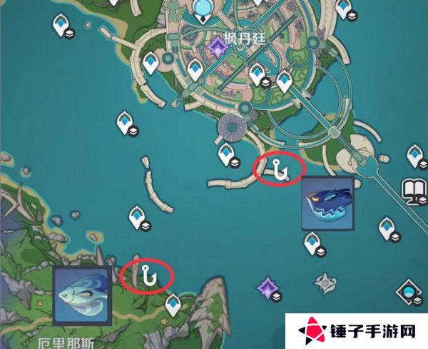 原神灰河渡手钓鱼地点分布图 灰河渡手精炼材料钓鱼点位攻略[多图]图片9