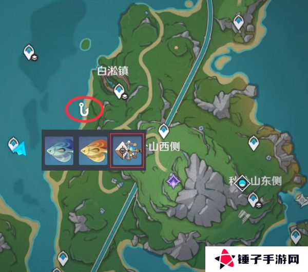 原神灰河渡手钓鱼地点分布图 灰河渡手精炼材料钓鱼点位攻略[多图]图片4
