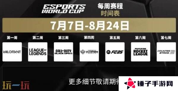 EWC2025电竞世界杯赛程公布！沙特开启七周电竞盛宴