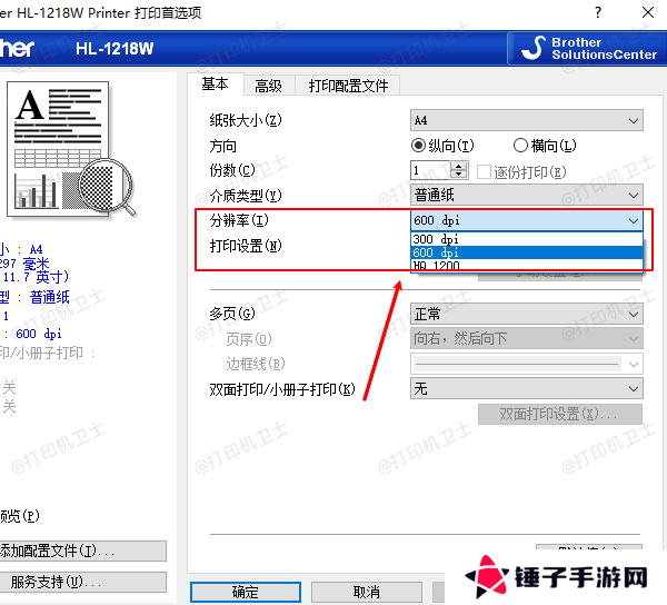 调整打印分辨率