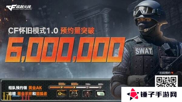 CF穿越火线怀旧模式预约人数突破600万！海量福利等你来！